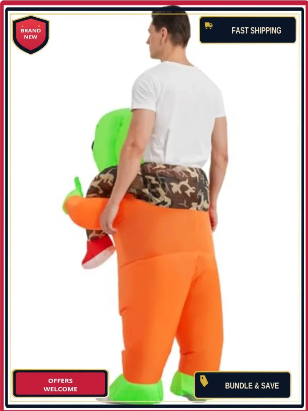 Inflatable Alien Costume Adult Blow Up Halloween Cosplay Polyester